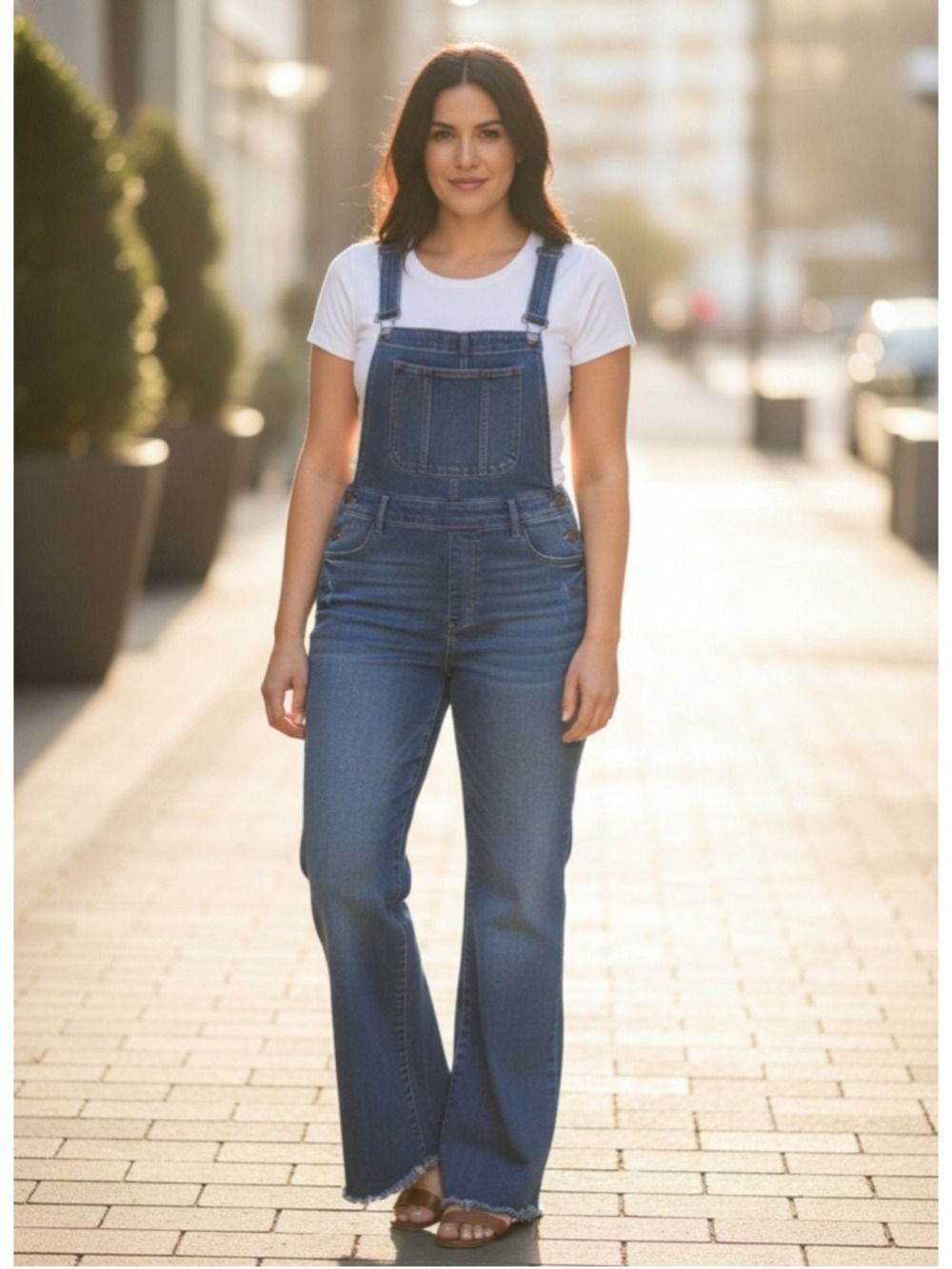 Wax Jean Denim Overalls Women's Plus Size 2XL Dark Blue